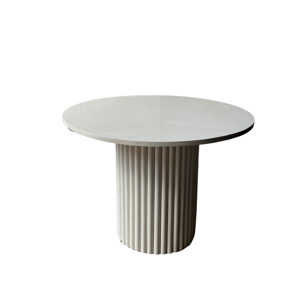 Fluted table - White