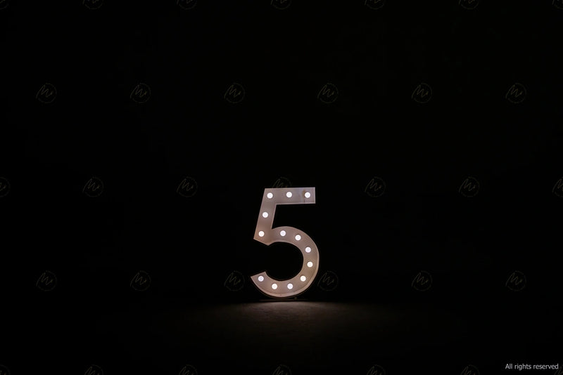 Marquee Numbers - 5