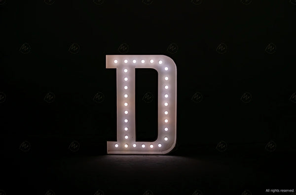 Large Marquee Letter D