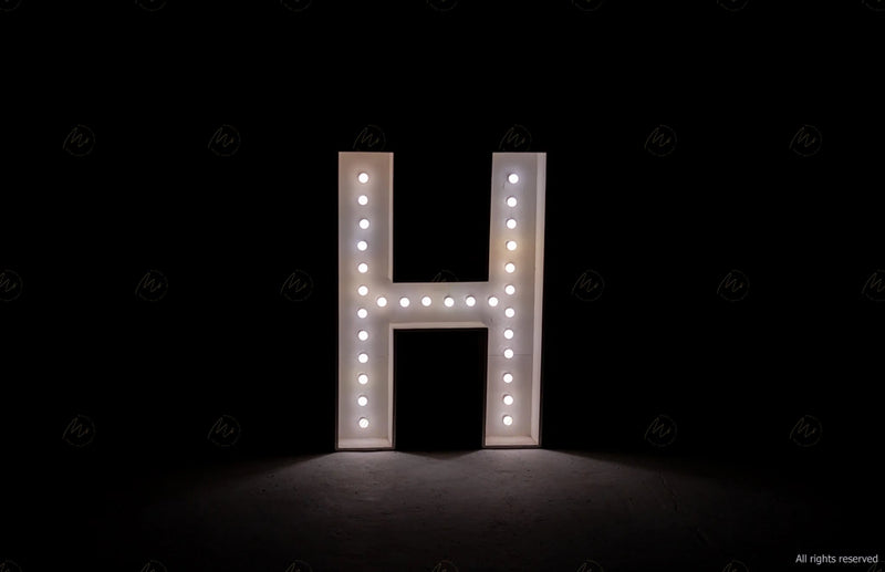 Large Marquee Letter H