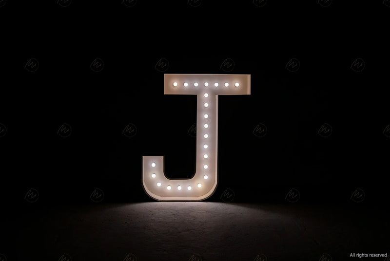 Large Marquee Letter J