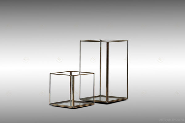 Brass Edged Square Lanterns (S)