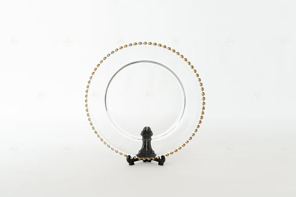 Beaded Charger Plate - Gold