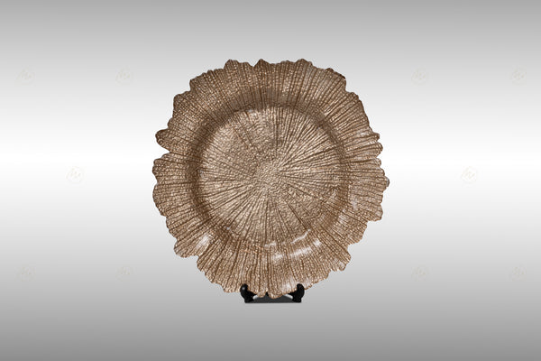 Flora Charger Plate - Dull Gold