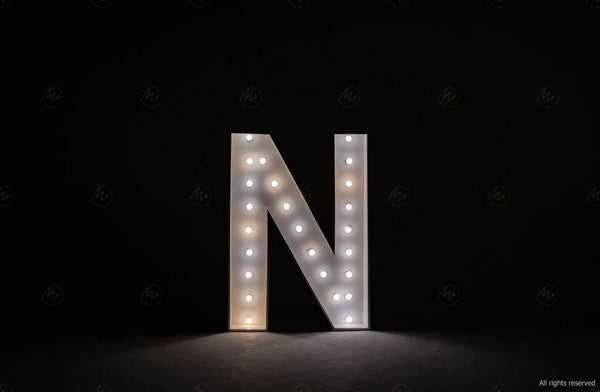 Large Marquee letter N