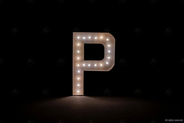 Large Marquee letter P