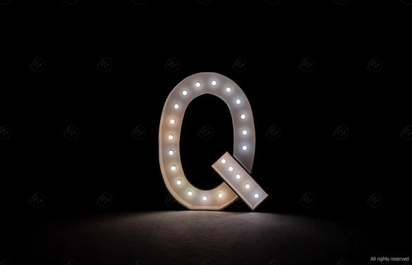 Large Marquee letter Q