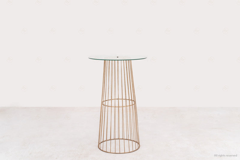 Wire Cocktail Table - Gold