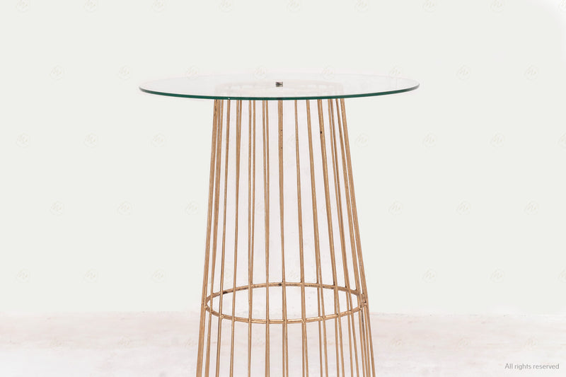 Wire Cocktail Table - Gold