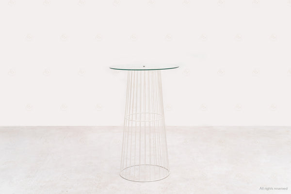 Wire Cocktail Table - White