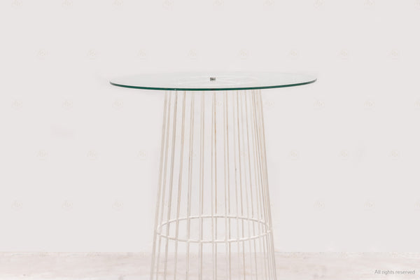 Wire Cocktail Table - White