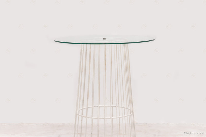 Wire Cocktail Table - White