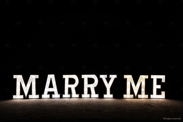 Small Marquee letters -  MARRY ME