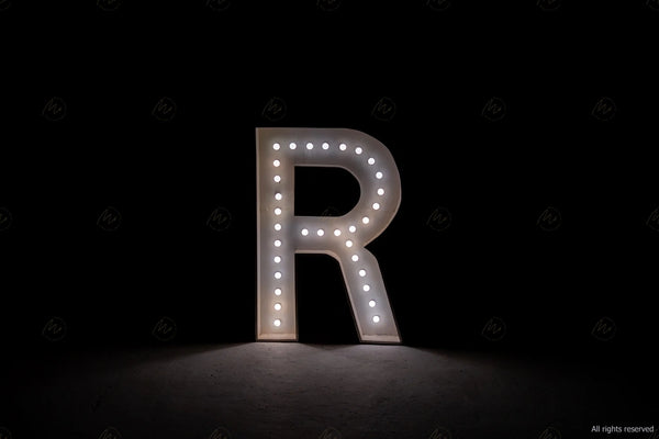 Large Marquee letter R