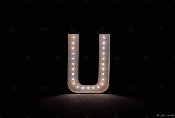 Large Marquee letter U