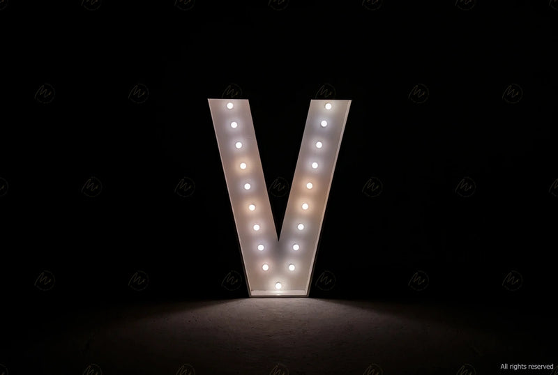 Large Marquee letter V