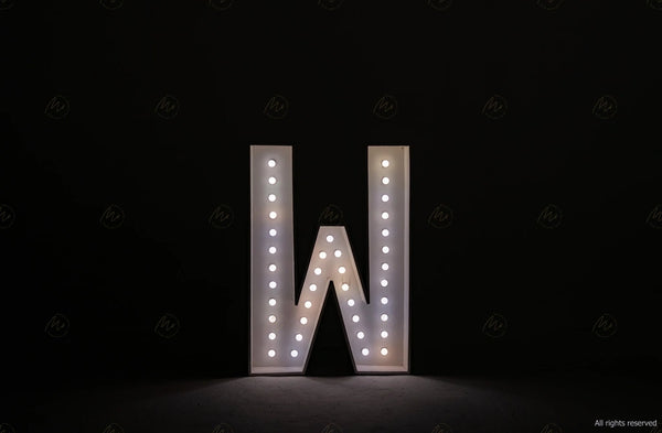 Large Marquee letter W