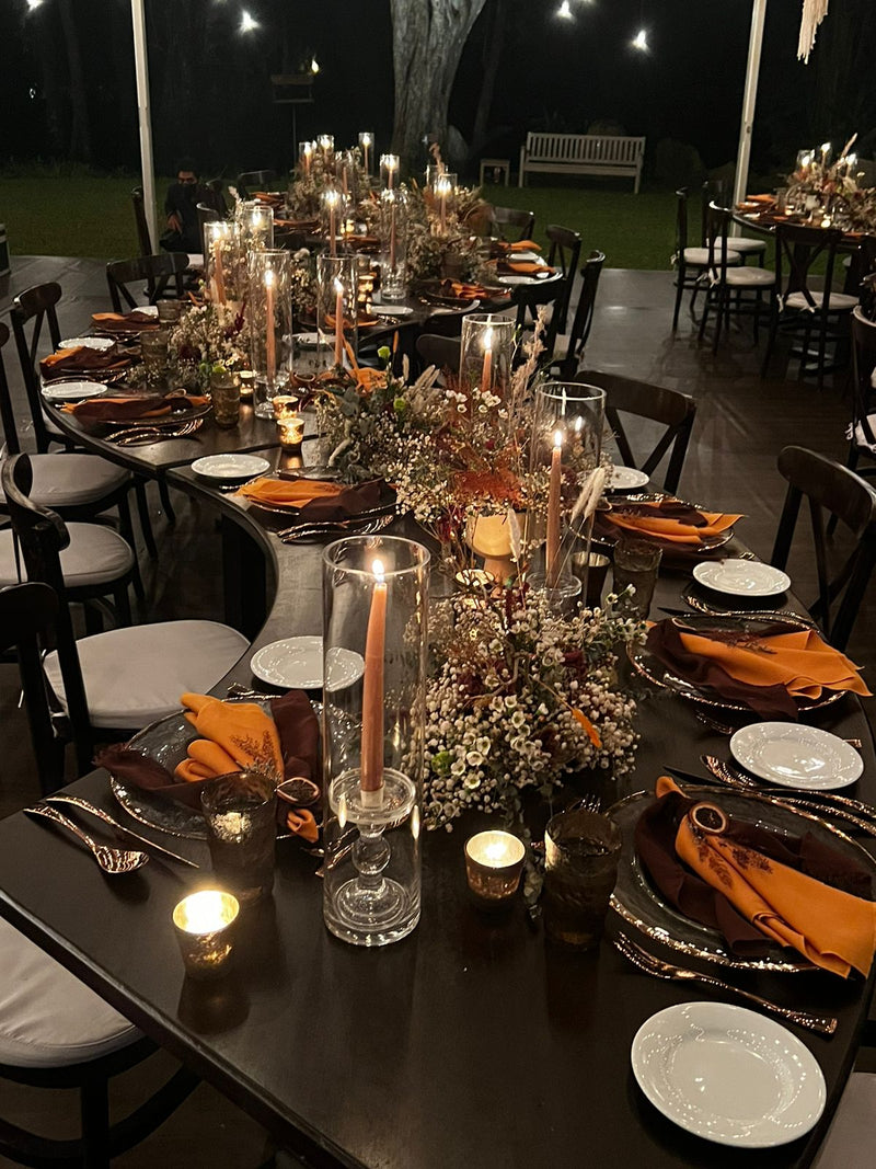 Walnut Curved Farm Tables