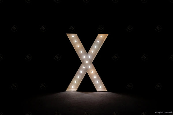 Large Marquee letter X